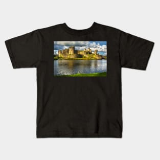 Caerphilly Castle Walls Kids T-Shirt